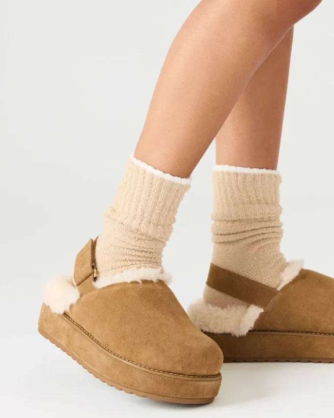 Weiches Kunstfell Cognacfarbenes Wildleder