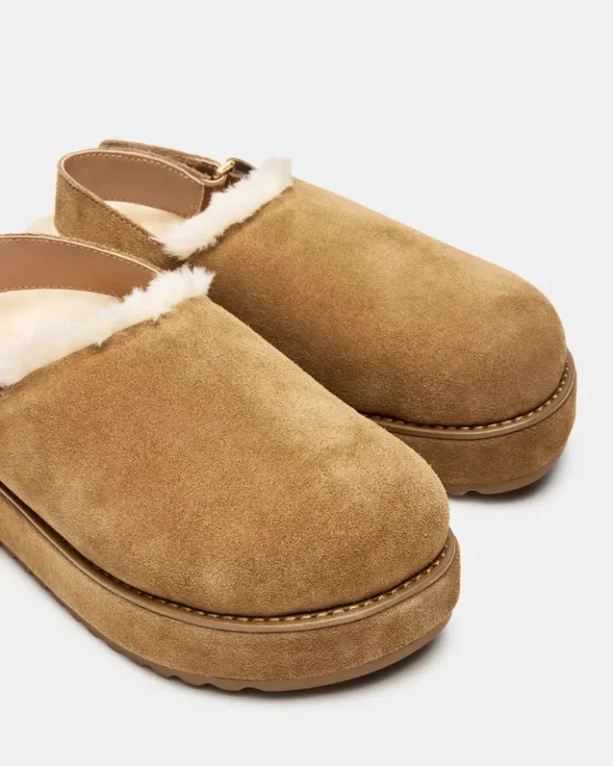 Weiches Kunstfell Cognacfarbenes Wildleder